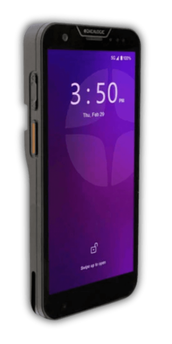 Datalogic Memor 35 — widok pod kątem, profil 17,7 mm z przyciskami skanowania