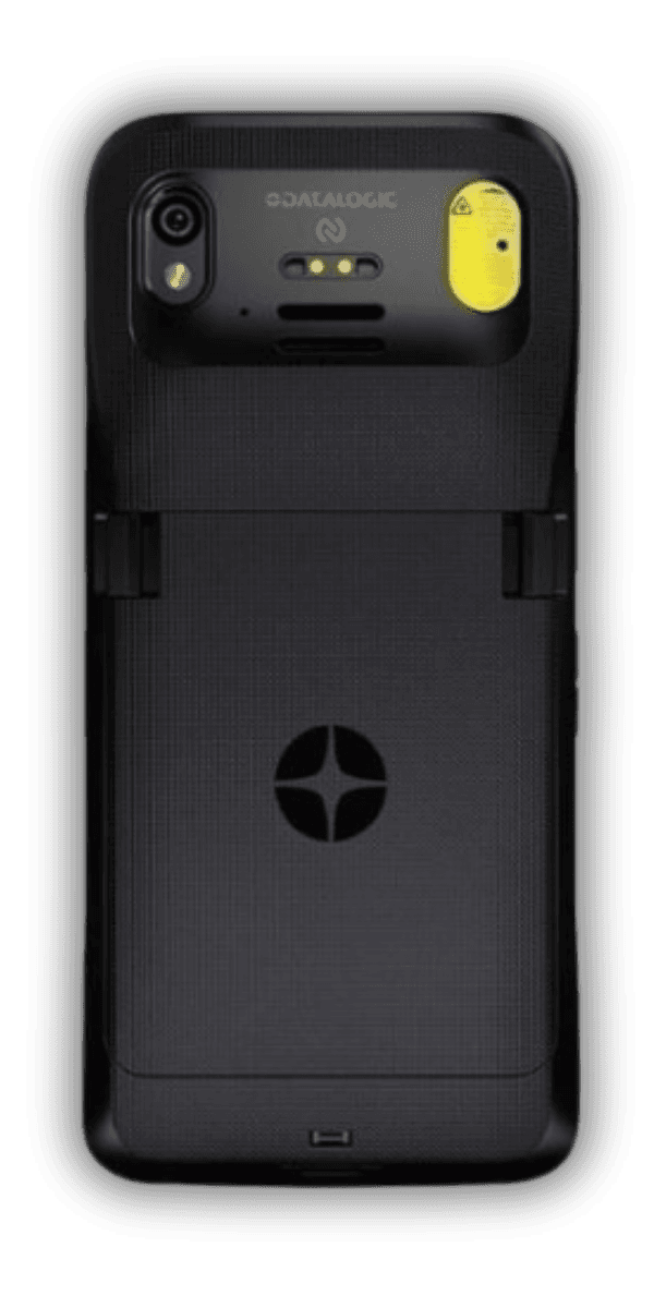 Datalogic Memor 17 — widok z tyłu, kamera 13 MP i smukła obudowa 13,5 mm z modułem 5G