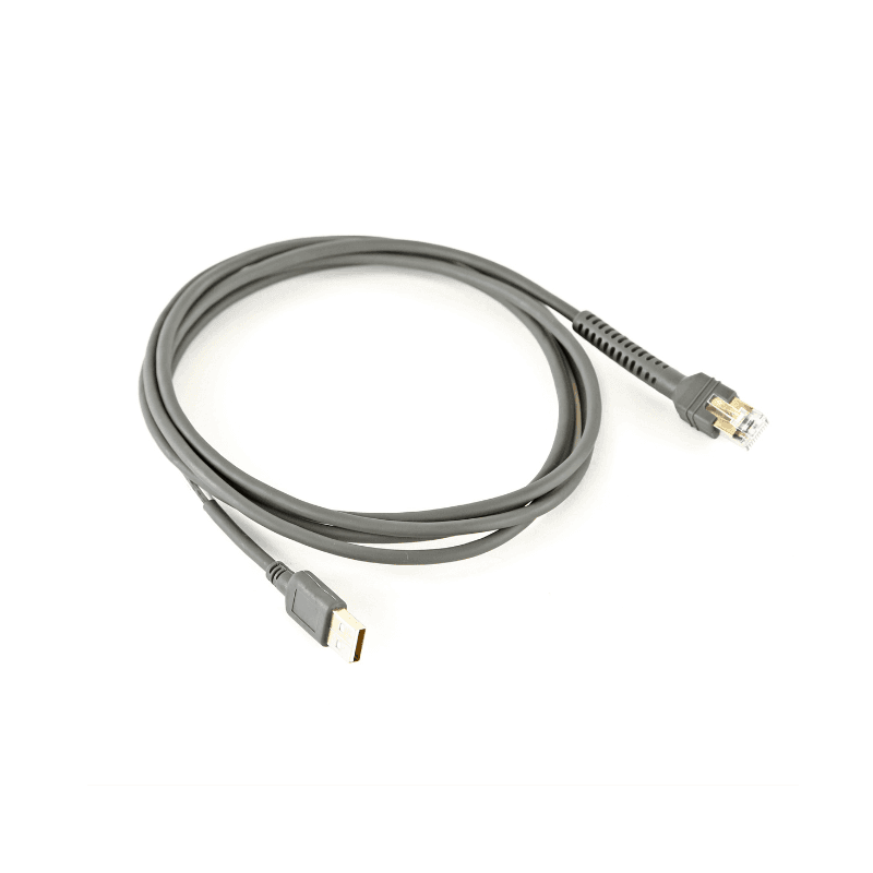 Kabel USB 2.1m Zebra CBA-U21-S07ZAR do skanerów kodów kreskowych — prosty, ekranowany, wtyczka Type A