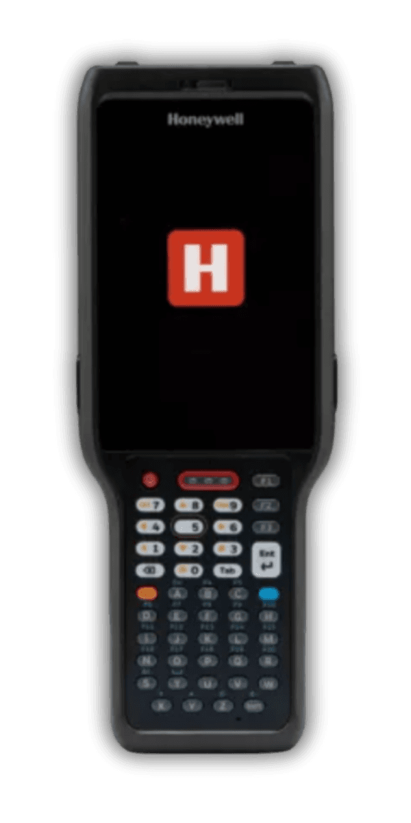 Honeywell CK62 — widok pod kątem, kompaktowa obudowa gun z bootem ochronnym