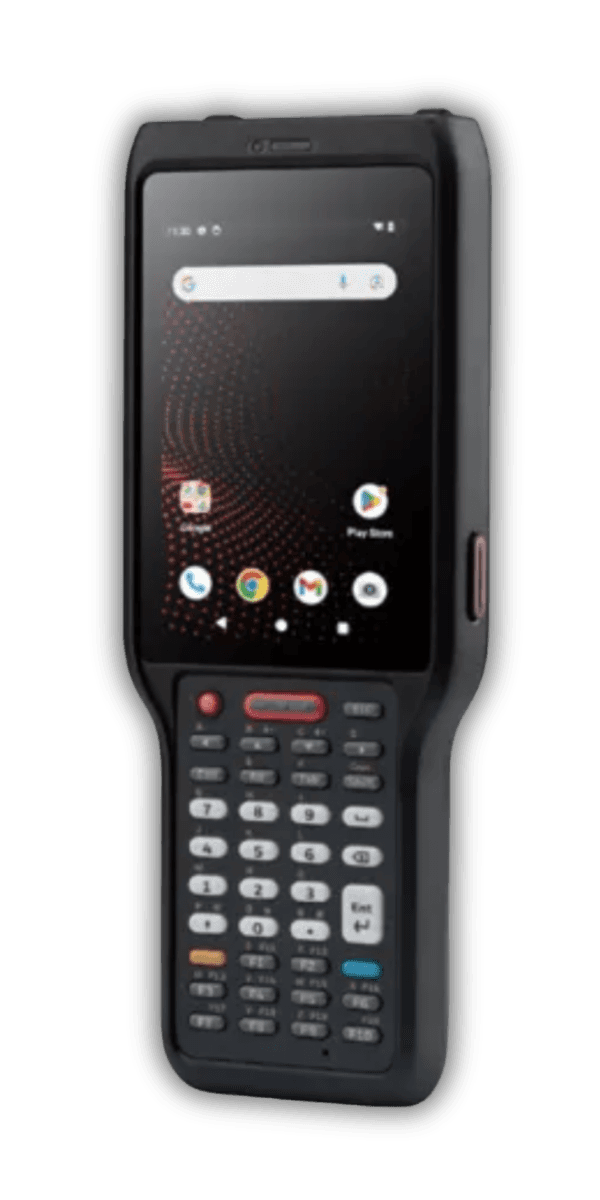 Honeywell CK62 — widok z tyłu, okno skanera FlexRange XLR i komora baterii 7000 mAh