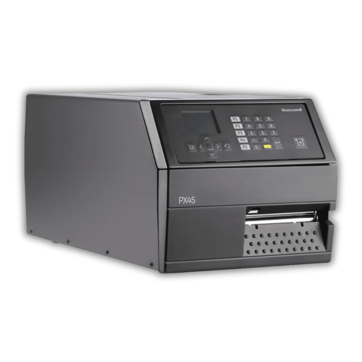 Honeywell PX45 — widok z boku, metalowa obudowa i mechanizm druku