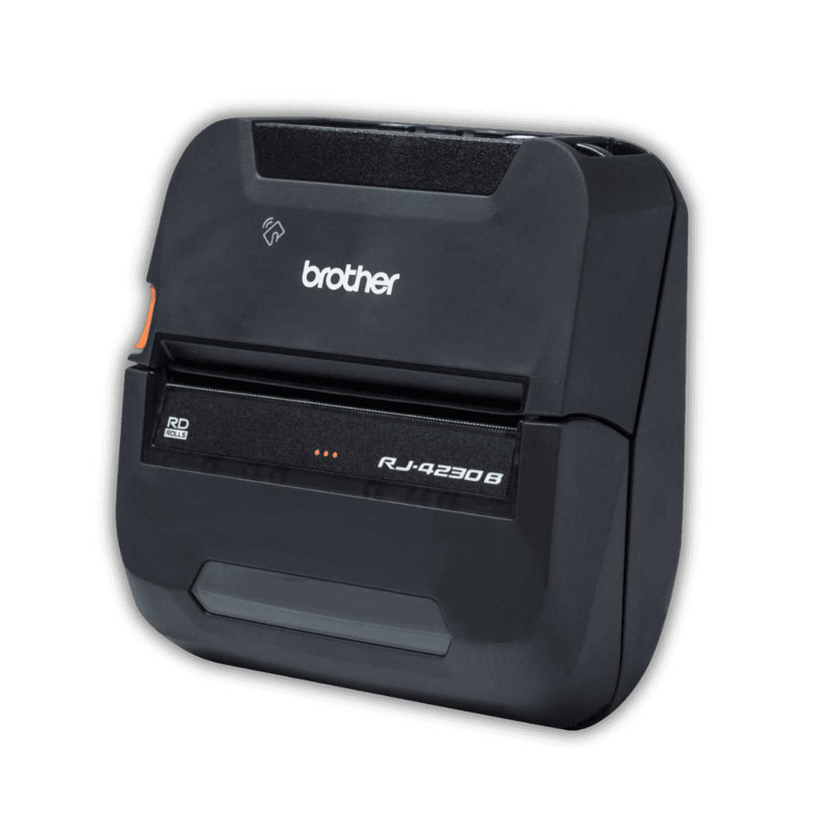 Brother RJ-4230B — widok z tyłu, komora baterii Li-Ion