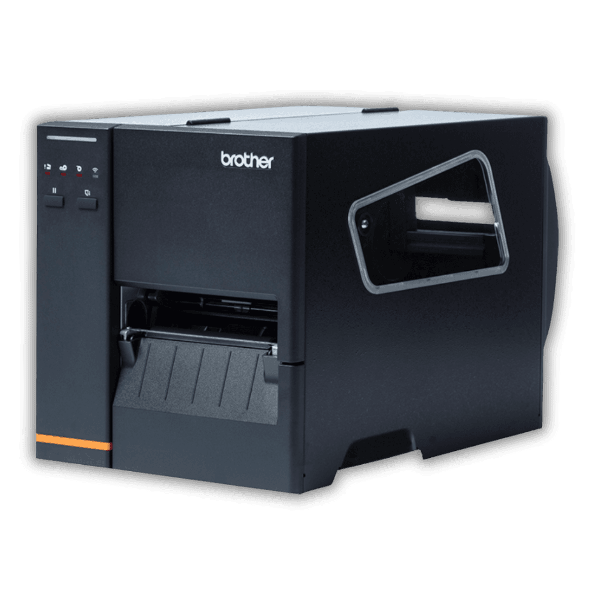 Brother TJ-4020TN — widok z tyłu, porty USB, Ethernet, RS-232 i USB Host