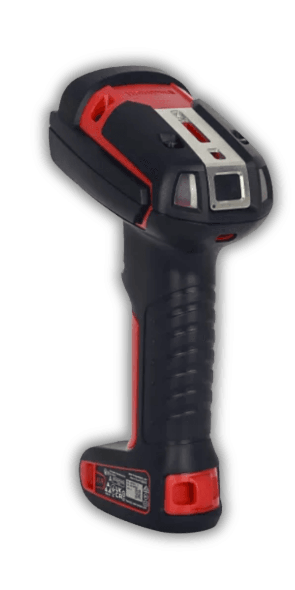 Honeywell Granit XP 1991iXR — widok z boku, ergonomiczny uchwyt pistoletowy z triggerem i komora baterii