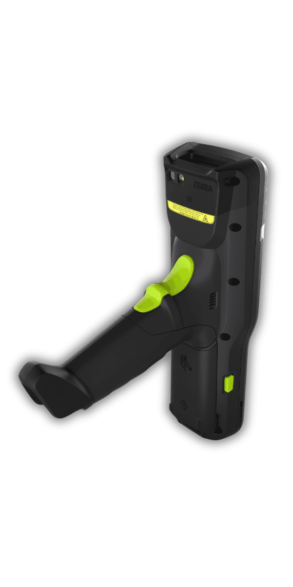Zebra MC3450 Gun — widok z lewego boku, porty boczne USB-C