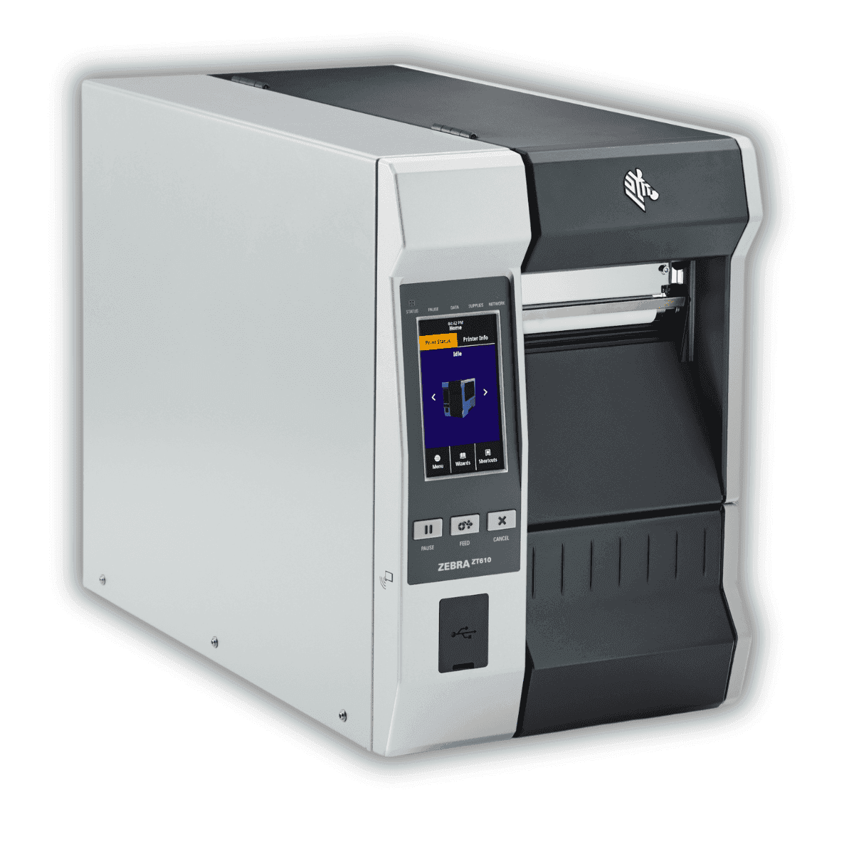 Zebra ZT610 — widok z przodu