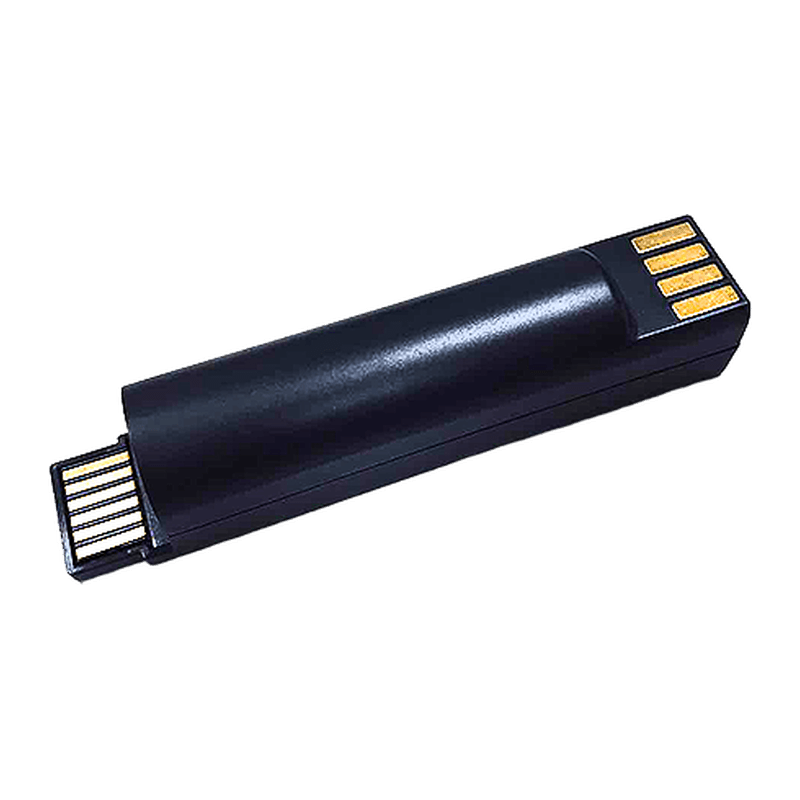 Akumulator Unitech 1400-900055G — czarny pakiet z dwoma rzędami złotych styków na końcach