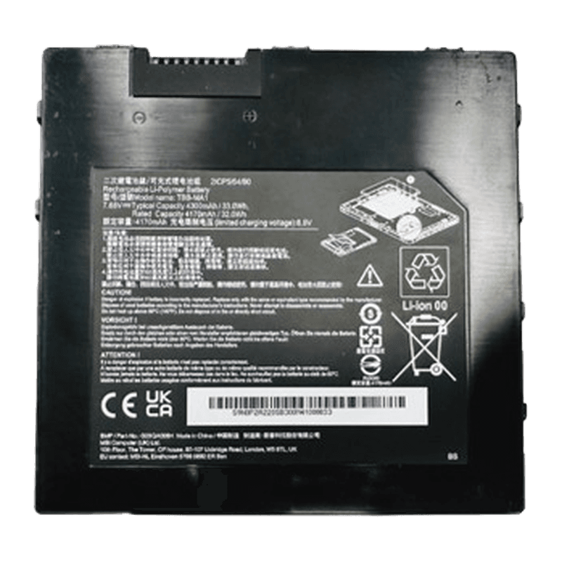 Bateria Unitech 1400-900068G 4300 mAh — czarny pakiet baterii z etykietą znamionową