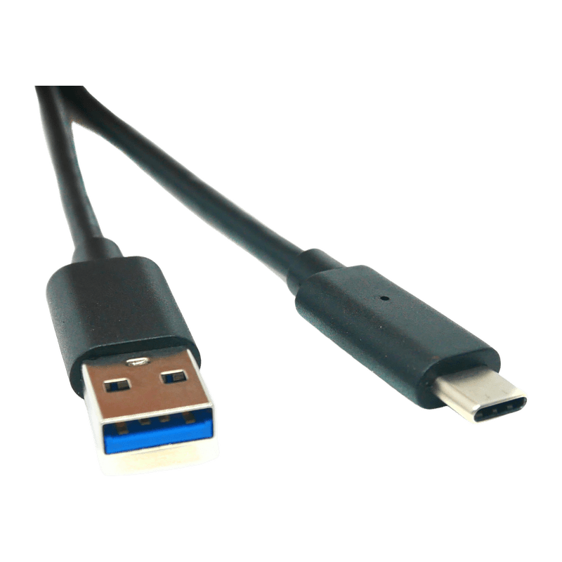 Przewód USB 3.0 typ C Unitech 1550-905908G — wtyk USB-A i wtyk USB-C na czarnym przewodzie