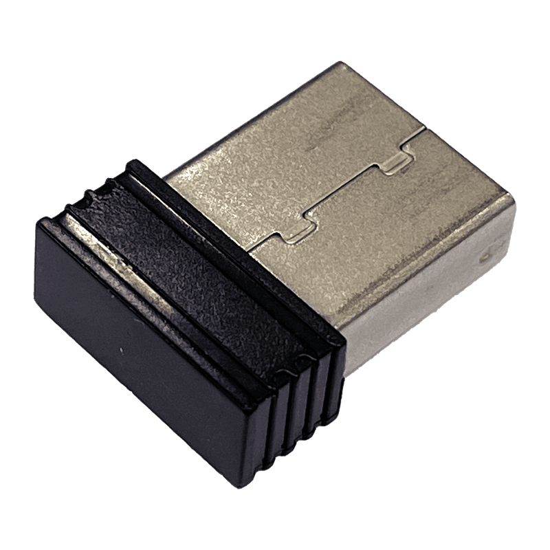 Odbiornik USB 2,4 GHz Unitech 5500-900098G — mały klucz USB w metalowo-czarnej obudowie