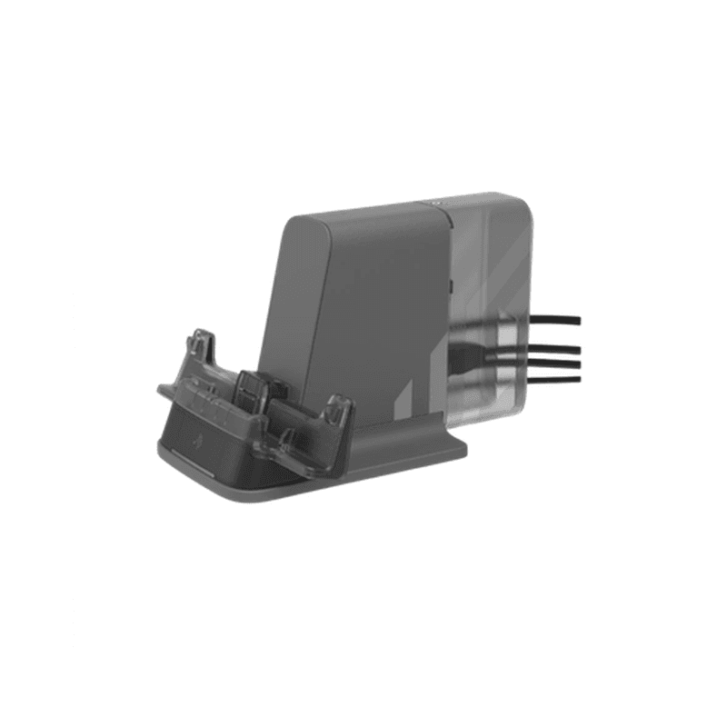 Stacja dokująca Zebra Workstation Connect Cradle CRD-EM4X-1SNWS-01 do EM45 — widok z tyłu, porty HDMI, Ethernet, USB-A