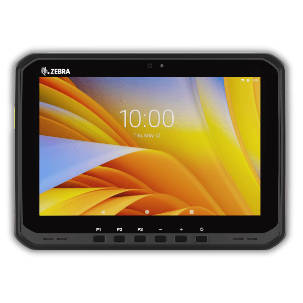 Tablet Zebra ET65 — widok z przodu, ekran 10 cali WUXGA w orientacji poziomej
