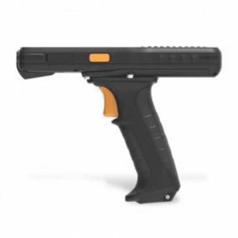 Uchwyt pistoletowy Newland PGN7-02 z terminalem N7 Cachalot Pro II — widok z boku, ergonomiczny spust skanowania