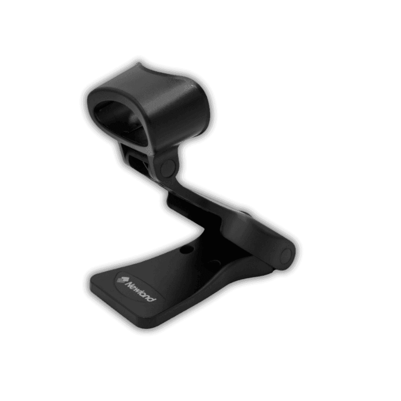 Podstawka Newland STD20i Smartstand do skanera HR15 Wahoo — czarna składana konstrukcja z uchwytem i logo Newland