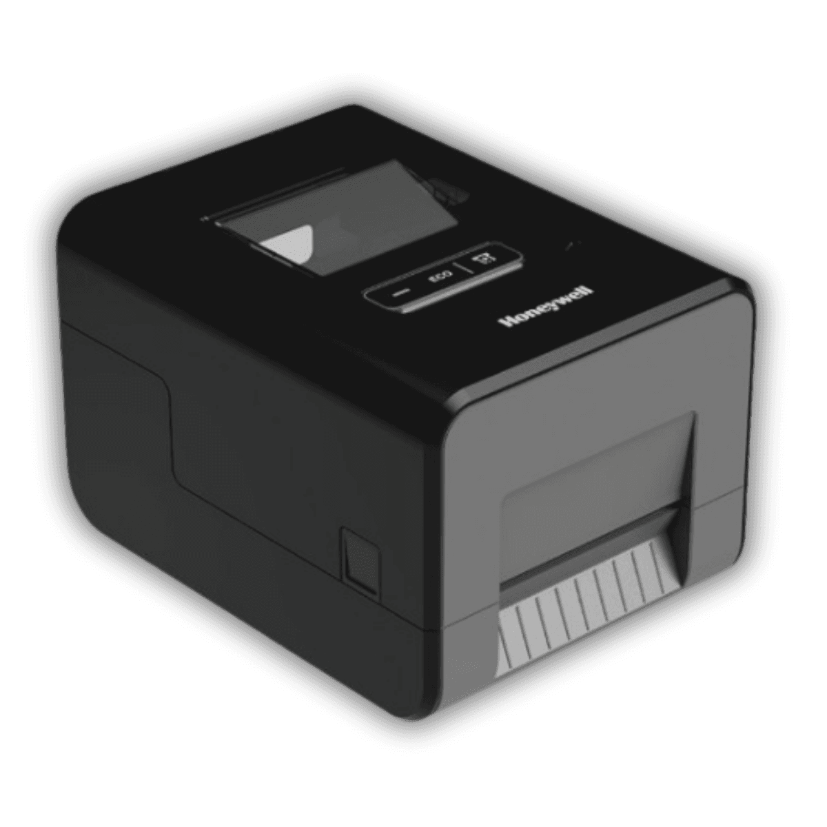 Honeywell PC42E-T — widok z przodu, kompaktowa obudowa biurkowa z ekranem LCD statusu