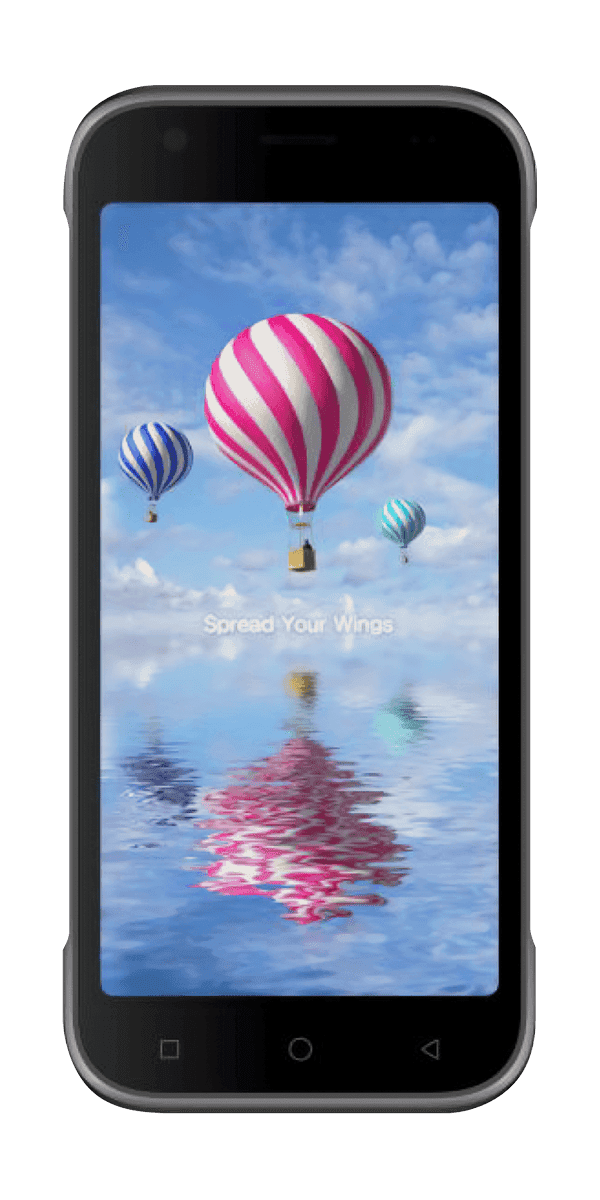 Bluebird S10 — widok z przodu, ekran 5,5 cala HD+