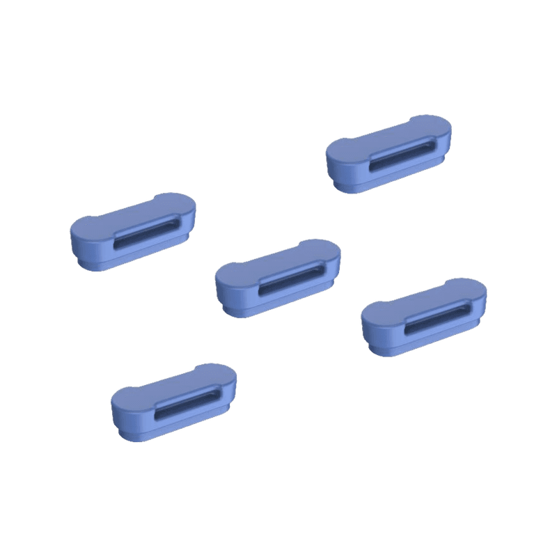Pięć niebieskich zaślepek portu USB-C Zebra SG-HC2L5L-USBCADP5 do terminali HC2X/HC5X