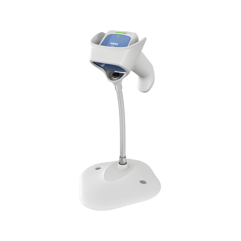 Podstawka gooseneck Zebra STND-GS0082C-0B w kolorze HC White ze skanerem DS8208-HC (skaner sprzedawany osobno)