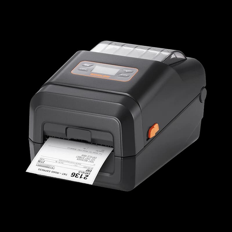 BIXOLON XL5-40CT — widok z przodu pod kątem, wersja z LCD