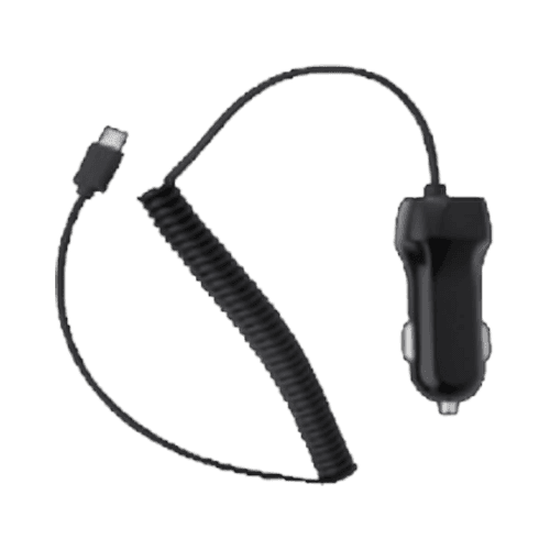 Ładowarka samochodowa Bluebird 5 V / 2 A z kablem USB-C — ładowarka samochodowa ze spiralnym kablem USB-C