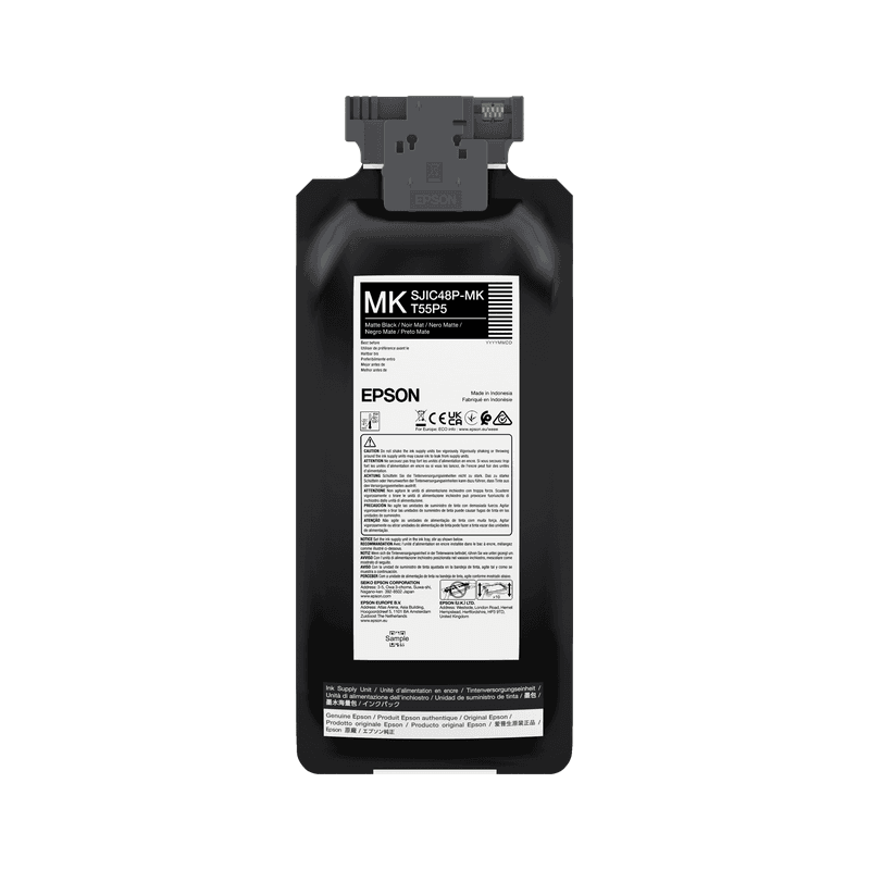 Worek z tuszem Epson SJIC48P-MK czarny matowy (Matte Black) 480 ml do ColorWorks C8000e