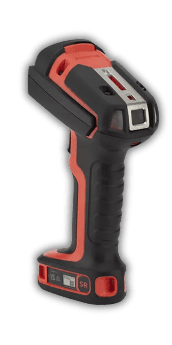 Honeywell Granit Ultra 2105i — widok z przodu, bezprzewodowy skaner ultra-rugged z czerwono-czarną obudową i oknem skanera