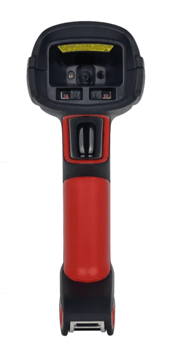Honeywell Granit XP 1991iXLR — widok z przodu, bezprzewodowy skaner ultra-rugged czerwono-czarny z oknem dual imager