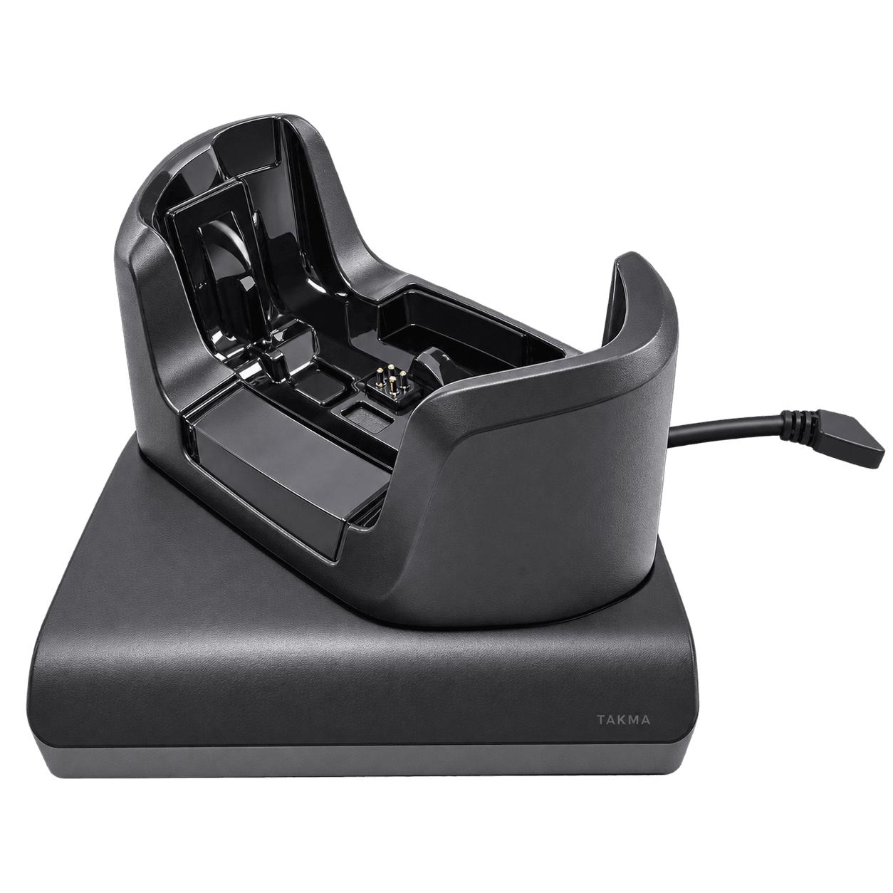 Gniazdo stacji USB / Ethernet — 1 szt. — Zebra TC73 / TC78 — widok akcesorium; przykład montażu gniazda w bazie, baza nie jest w zestawie; liczba sztuk podana w nazwie
