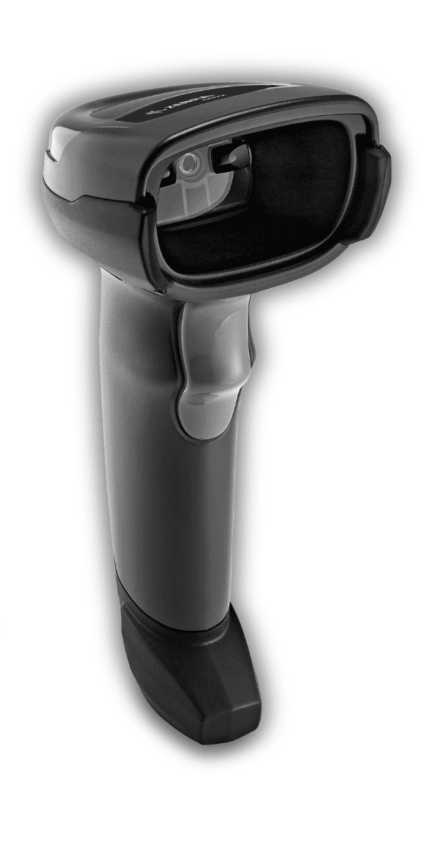 Zebra DS2208 czarny — widok pod kątem, kompaktowa obudowa
