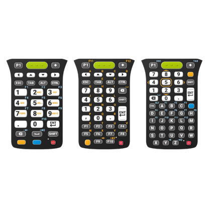 3 klawiatury kolektora danych Zebra MC3400 — 29, 38 i 47 klawiszy