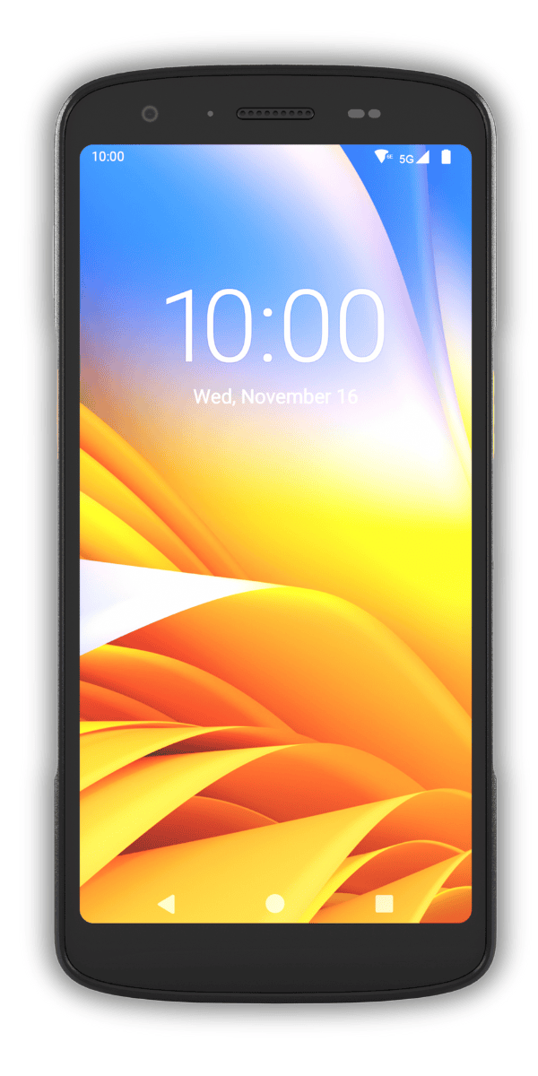 Kolektor danych Zebra TC27 — widok z przodu, terminal mobilny 5G z ekranem 6 cali