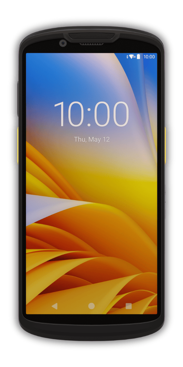 Kolektor danych Zebra TC58e — widok z przodu, komputer mobilny 5G z ekranem 6 cali